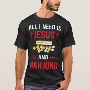 T-shirt J'Ai Besoin De Jésus Mahjong Majong Mah Jong Mah J