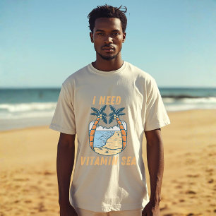T-shirt J'ai besoin de la mer vitaminée Citation de l'oc