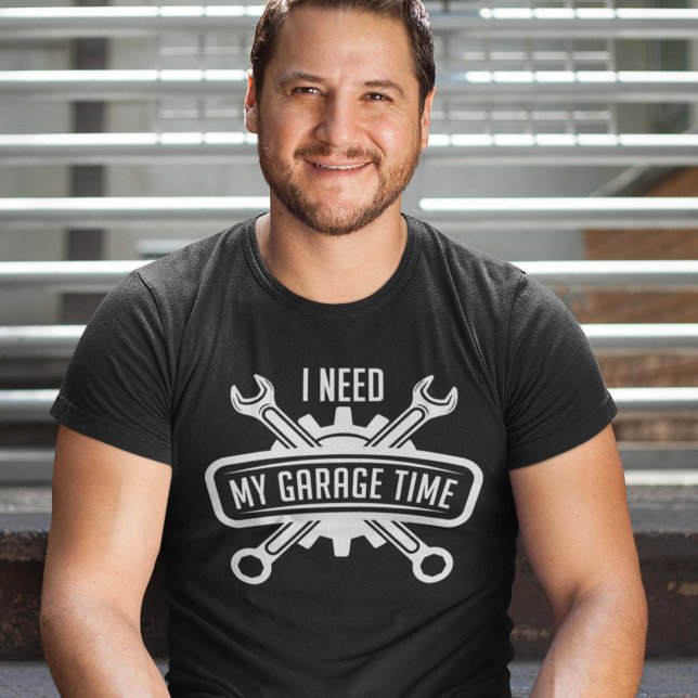 T-shirt J'Ai Besoin De Mon Temps De Garage (garage time shirt)