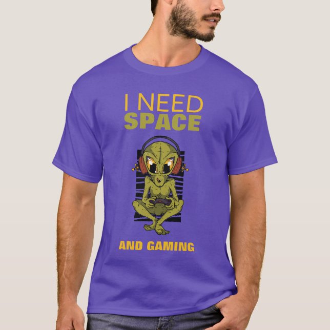 T-shirt J'Ai Besoin D'Espace Et De Jeu - Drôle Introvert L (Devant)
