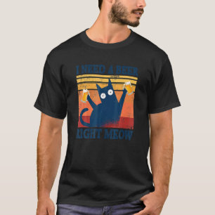 T-shirt J'Ai Besoin D'Une Bière Juste Meow Cat Ops Veste D