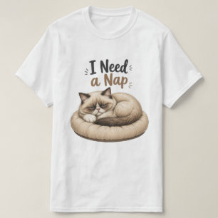 T-shirt J'ai Besoin d'une Sieste – Collection Grumpy Cat