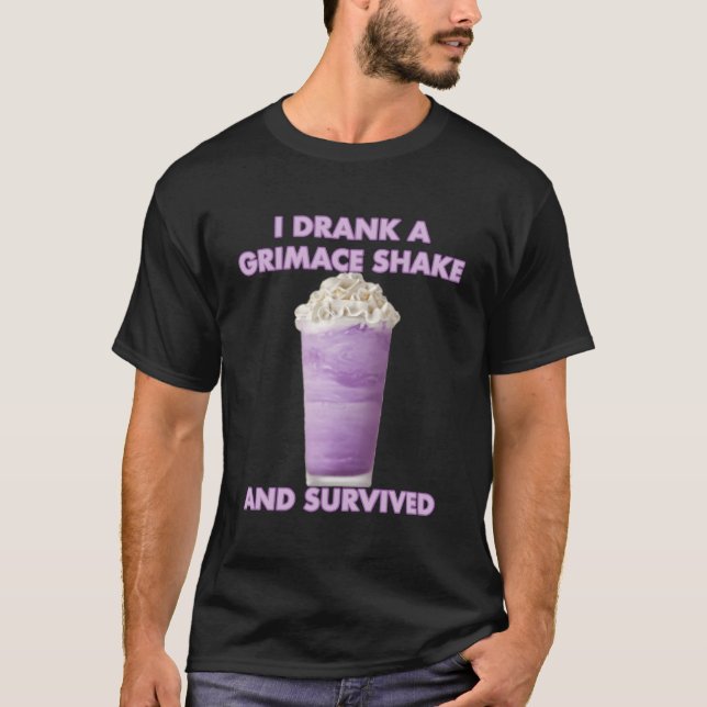 T-shirt J'Ai Boi Un Serrage De Grimace Et Survécu (Devant)
