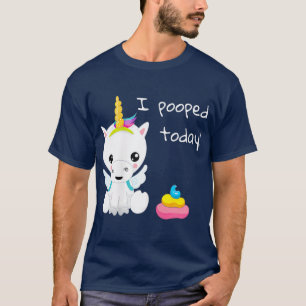T-shirt J'ai bouché aujourd'hui mignon licorne blanche