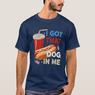 T-shirt J'Ai Ce Chien En Moi 4 juillet Drôle Hotdog