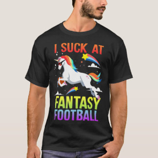 T-shirt J'Ai Chuté À L'Imaginaire Football Unicorn Rainbow