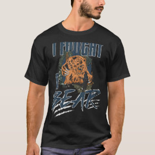 T-shirt J'Ai Combattu Un Ours Femmes Boxe Sauvage Ours Ani
