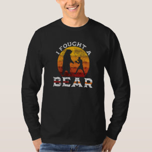 T-shirt J'Ai Combattu Un Ours Femmes Boxe Sauvage Ours Ani