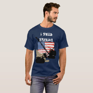 T-SHIRT J'AI CONSTRUIT LE DRAPEAU PATRIOTIQUE DE L'INGÉNI