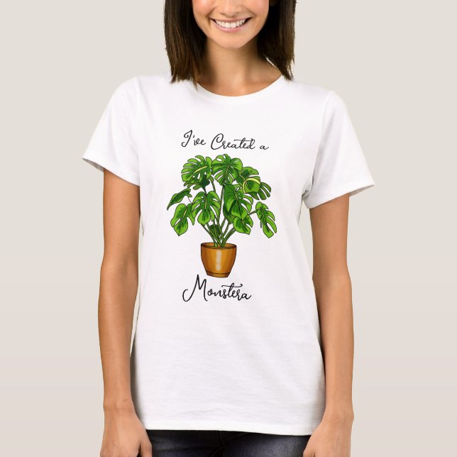T-shirt J'ai créé un Monstera (Devant)