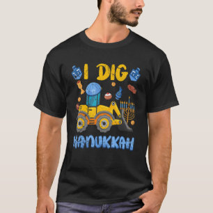T-shirt J'Ai Creusé Hanoukka Excavator Construction Enfant