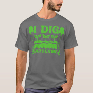 T-shirt J'ai creusé Jardinage horticulturiste soleil plant