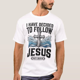 T-shirt J'ai décidé de suivre Jésus Vintage Shirt