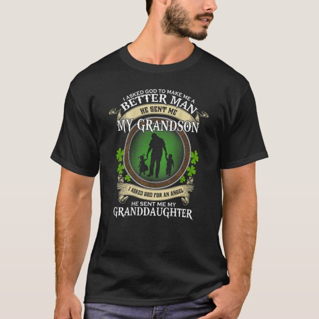 T-shirt J'Ai Demandé À Dieu De Me Faire Un Homme Meilleur  (Devant)