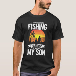 T-shirt J'Ai Demandé À Dieu Pour Un Partenaire De Pêche Qu