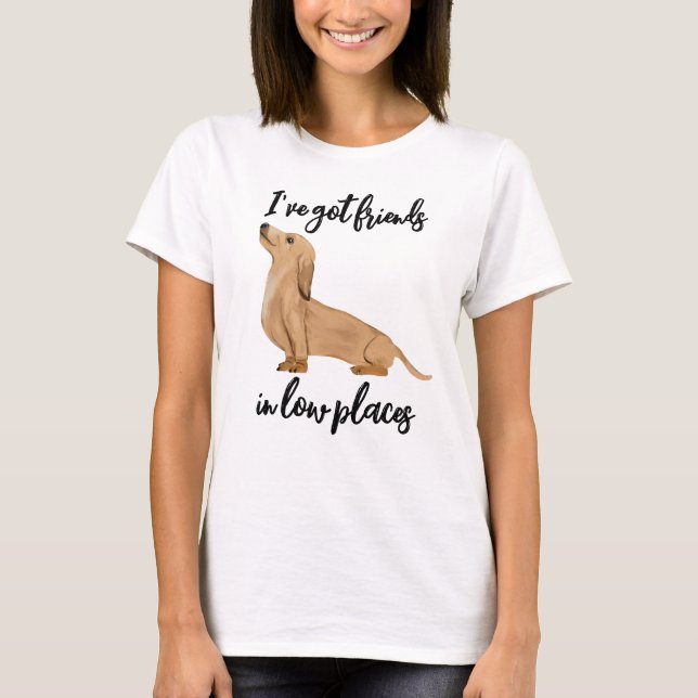 T-shirt J'ai des amis dans les endroits faibles Chien Dach (Devant)