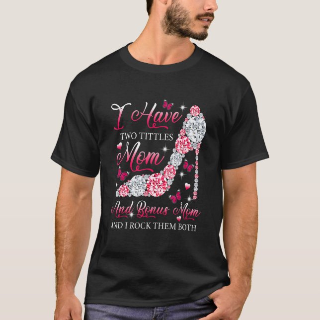 T-shirt J'Ai Deux Titres Maman Bonus Maman Chaussures Talo (Devant)