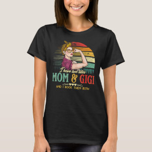 T-shirt J'Ai Deux Titres Maman Et Gigi Femmes Leopard Vint
