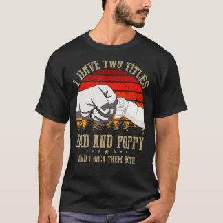 T-shirt J'Ai Deux Titres Papa Et Fête des pères De Pavot 1