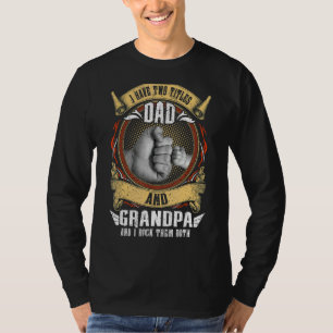 T-shirt J'Ai Deux Titres Papa Et Grand-Père Hommes Vintage