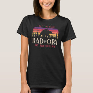 T-shirt J'ai Deux Titres Papa Et Opa Hommes Décoration Vin