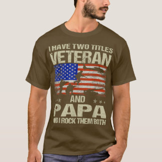 T-shirt J'Ai Deux Titres Vétérinaire Et Papa Et Je Les Roc