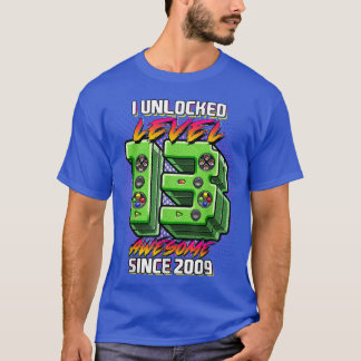 T-shirt J'ai déverrouillé niveau 13 fantastique jeu vidéo 