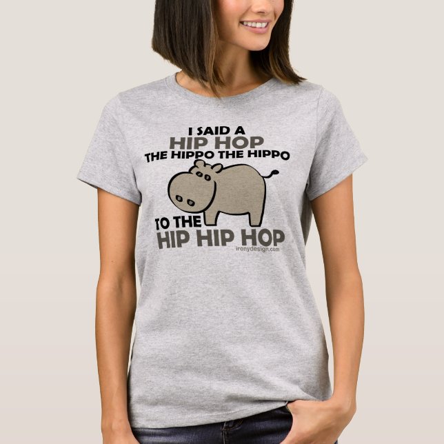 T-shirt J'ai dit le gris de l'hippopotame | de hip hop (Devant)
