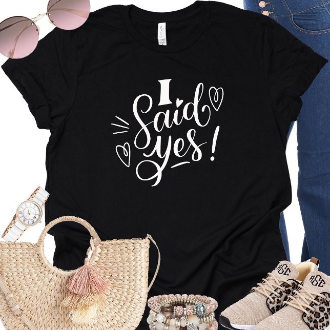 T-shirt J'Ai Dit Oui Funny Black Bachelorette T Chemise (Créateur téléchargé)