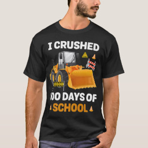 T-shirt J'Ai Écrasé 100 Jours De Construction Scolaire Exc