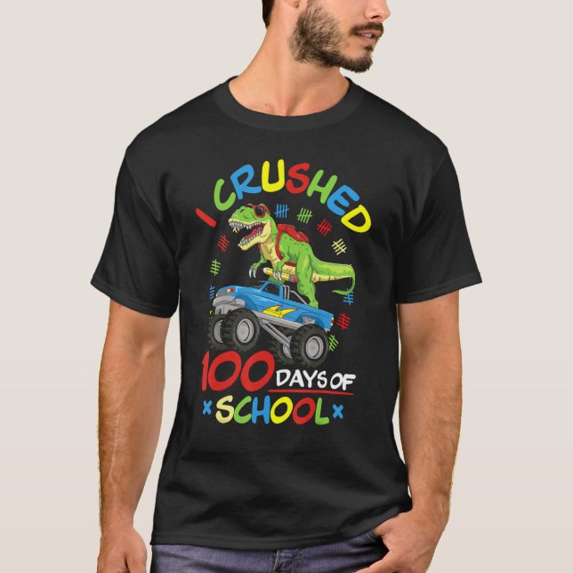 T-shirt J'ai écrasé 100 jours de l'école 100e jour de l'éc (Devant)