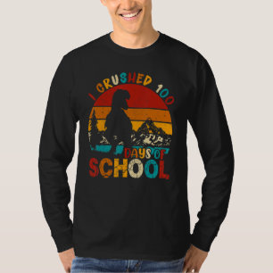 T-shirt J'ai écrasé 100 jours d'école  Dinosaure Rex Garço