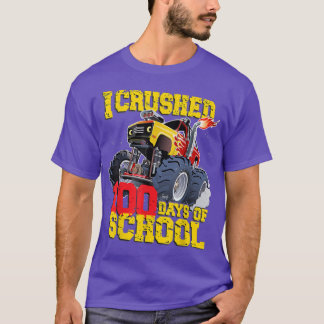 T-shirt J'Ai Écrasé 100 Jours D'École Monster Camion Boys 