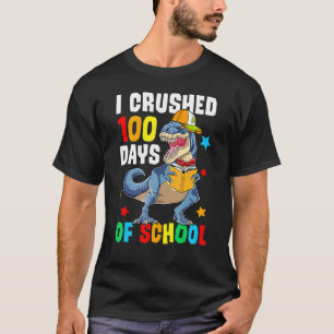 T-shirt J'Ai Écrasé Joyeux 100 Jours De Dinosaure Scolaire