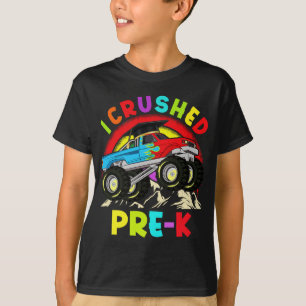 T-shirt J'ai écrasé PRE-K Monster Truck Graduation Cap Enf
