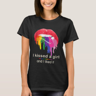 T-shirt J'ai embrassé une fille et je l'ai aimé Bi Pride L