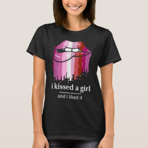 T-shirt J'ai embrassé une fille et je l'ai aimé Bi Pride L