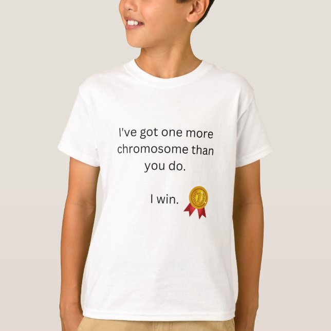 T-shirt J'ai encore une citation chromosomique avec du tex (Devant)