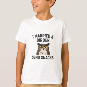 T-shirt J'ai épousé un oiseau - Drôle conception de hibou 