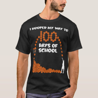 T-shirt J'Ai Espéré Mon Chemin À 100 Jours De Basket-Ball