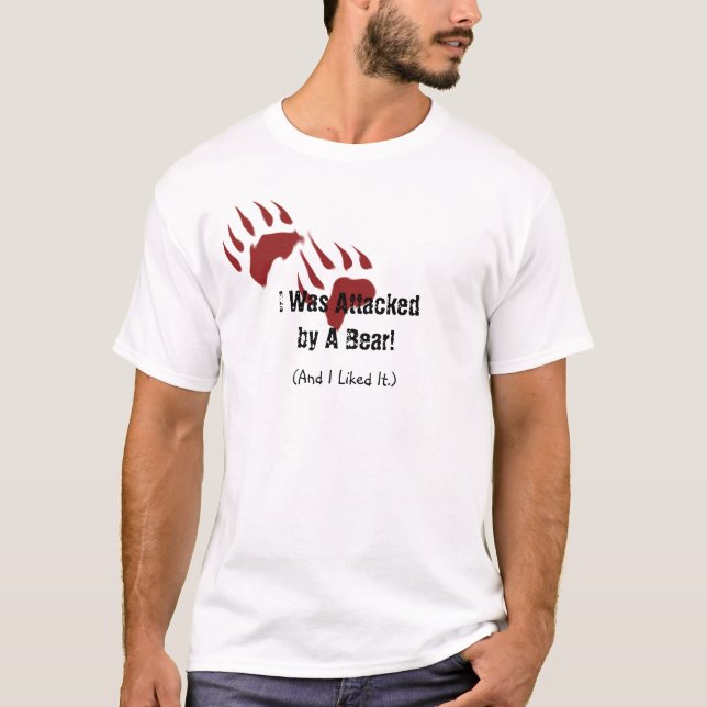 T-shirt J'ai été attaqué par un ours ! (Devant)