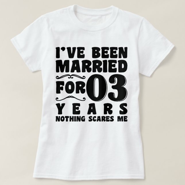 T-shirt J'ai été marié pendant 3 ans Mariage humoristique (Design devant)