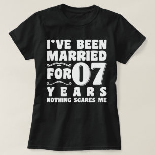 T-shirt J'ai été marié pendant 7 ans Fête de mariage drôle