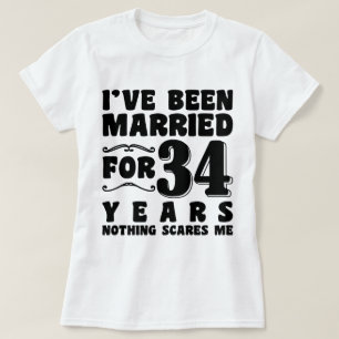T-shirt J'ai été mariée pendant 34 ans Enterrement de vie 
