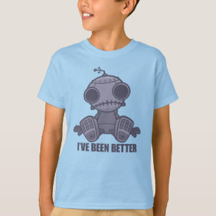 T-shirt J'ai Été Mieux Robot de Dessin Animé Triste