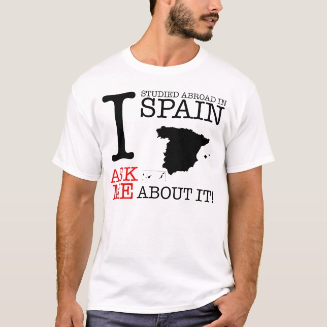 T-shirt J'ai étudié à l'étranger en Espagne ! (Devant)