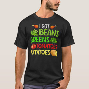 T-shirt J'ai eu des haricots des légumes verts des pommes