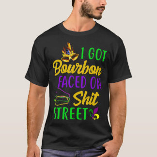 T-shirt J'ai eu le Bourbon face Mardi Gras Boire Bourbon
