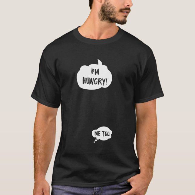 T-shirt J'Ai Faim Moi Trop Grosse Humour Enceinte (Devant)