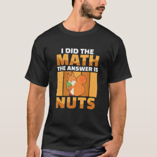 T-shirt J'Ai Fait Le Mathe La Réponse Est L'Écureuil Pour 
